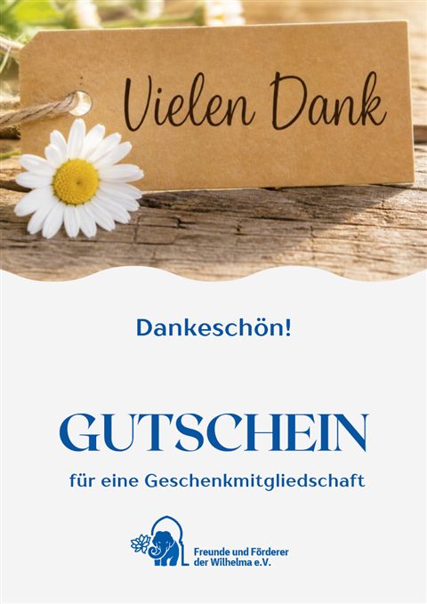 Gutschein Dankeschön Gutschein für eine Geschenkmitgliedschaft – Dankeschön